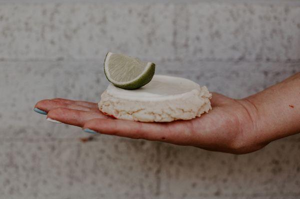 The original Twisted Sugar Cookie. Coconut frosting with fresh lime.