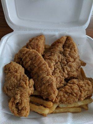 Chicken fingers with fries