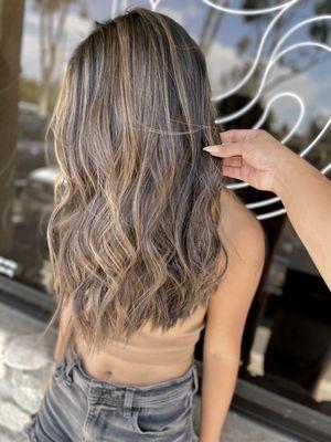 ash brown balayage