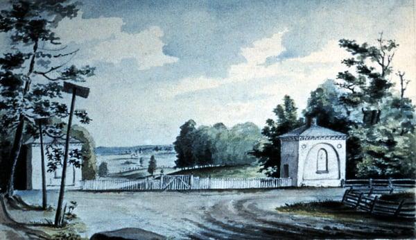 Gatehouse to William Hamilton's estate, The Woodlands, which would later become the Woodlands Cemetery in 1840.