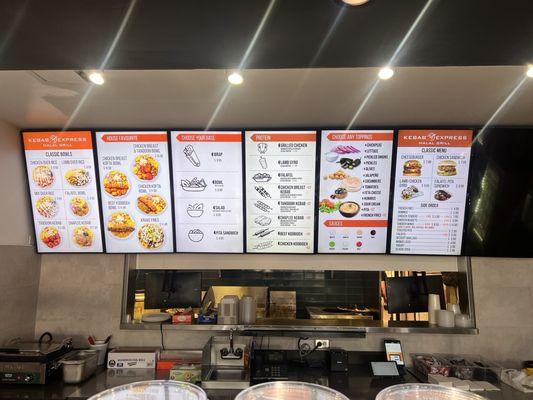 Full menu , so many options