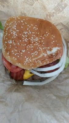 Every time I visit this BK, I have to reassemble my sandwich. Whether it's a whopper or chicken, it always looks sloppy.