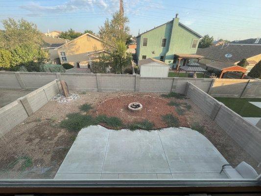 Back yard before and after photos