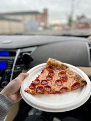 Pepperoni for the road!  Yum!