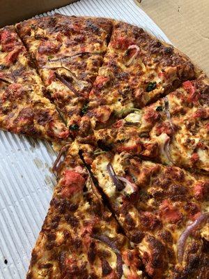 Chicken tandoori pizza