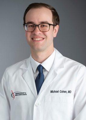 Dr. Michael Cohen, Board Interventional Pain Specialist focusing on pain management of spinal, joint and chronic issues.