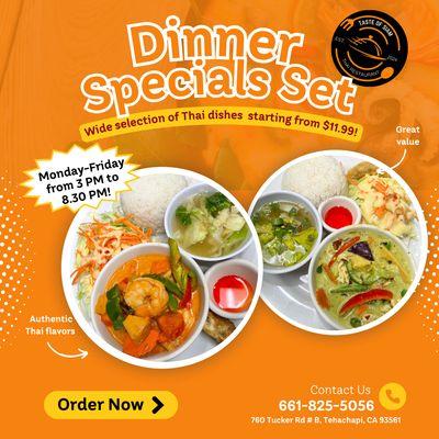 Value-Packed Dinner Specials at Siam Thai Cuisine! 
starting from $11.99