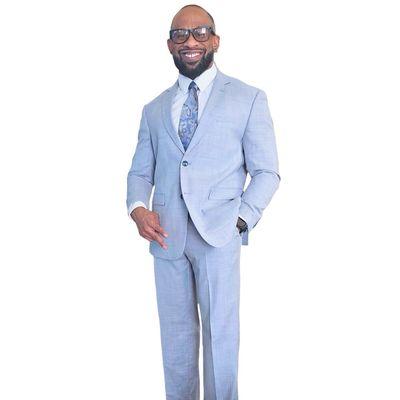 Slim fit blue suit