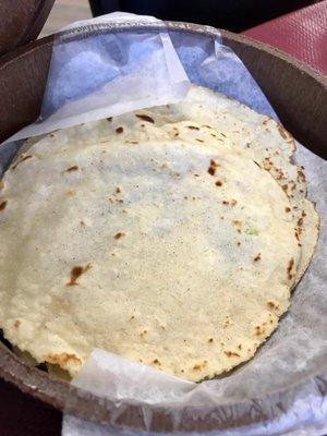 Real handmade corn tortillas