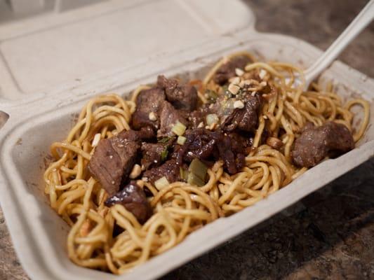 Truffle Oil Garlic Noodles (with Shaken Beef)