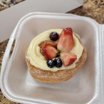 The cronut with cream and fruit is the best!