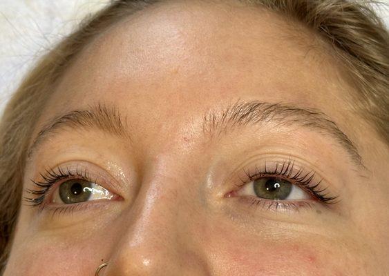 Lash lift and tint