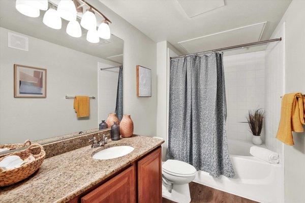 Bathroom with shower/tub combo at Villas at Westover Hills