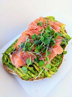 Avocado and smoked salmon toast