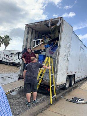 The trucked was not packed correctly, they just stuffed everything in the truck