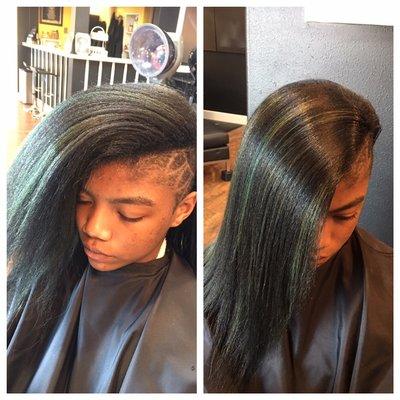 This is before and after Natural Hair with Chemicals!