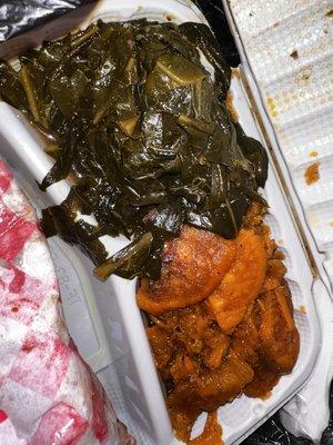 Collard Greens and yams