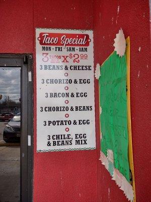 Taco specials