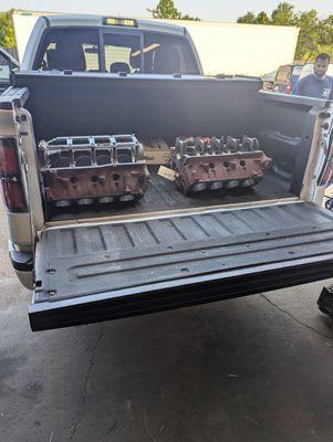 Pickup of engine parts