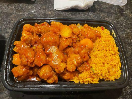 Orange chicken combo