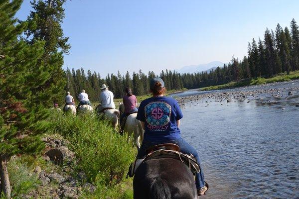 Horse back along Snake River