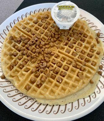 Classic Waffle w/ Peanut Butter Chips topping