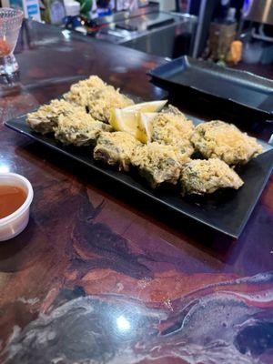 Crab Stuffed Oysters.,