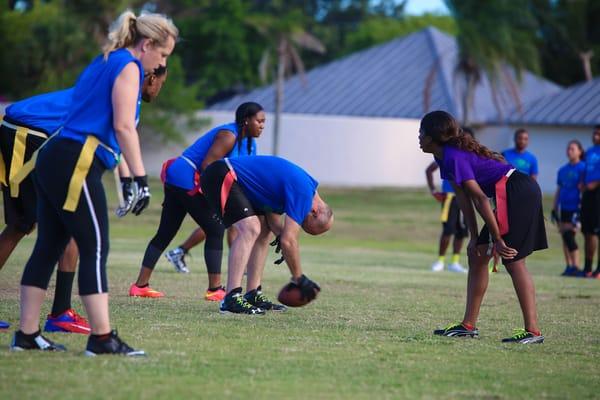 Coed Flag Football Action