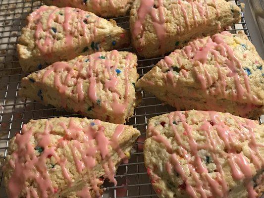 It's Your Birthday Scones freshly glazed