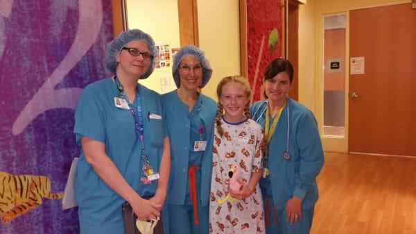 My daughter with some of the OR periop staff..