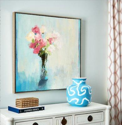 Beautiful interior featuring a lovely floral by Angela Nesbit