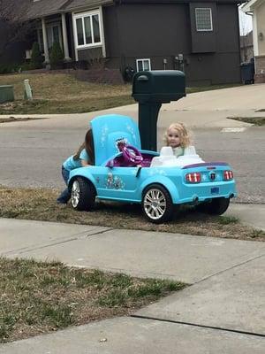 Don't get stranded, make sure to get road side assistance! My granddaughter in the picture wishes she would have had some!