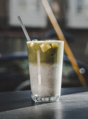 Iced Black Sesame Matcha