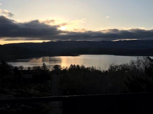 Early summer morning view: from Lakeview restaurant.