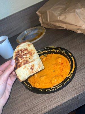 Chicken Tikka Masala Garlic Naan