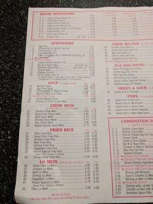 Menu section.