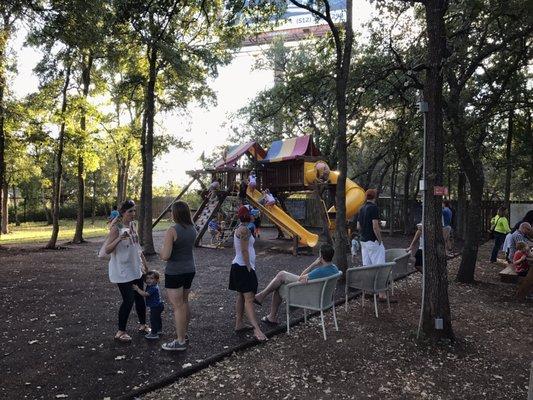 Huge shaded playscape