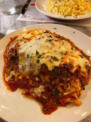 Lasagna ( I started to eat it and then thought I should take a pic) this portion was huge! I swear it could have fed 3 people!