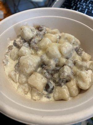 Salsiccia and Funghi Gnocchi ($16)