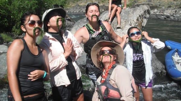 Rogue River algae moustaches.