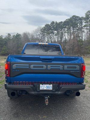 '20 Ford Raptor with new appliqué apply by TNT's technician