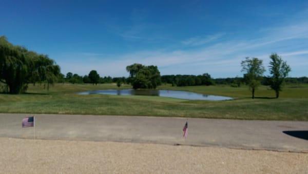 View ofthe 9th green from the club house