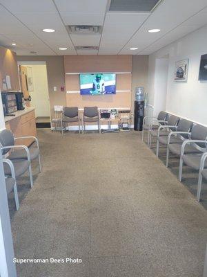 Waiting area for the service department