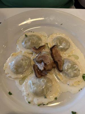 Mushroom ravioli