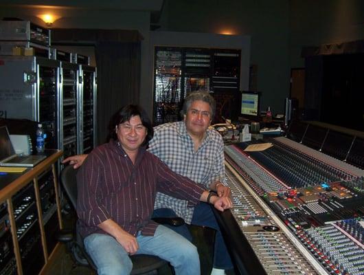 Chilitos and Engineer Bobby Fernandez at Sony Pictures.