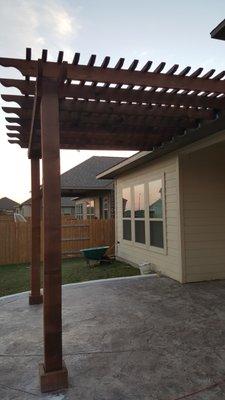 Affordable custom pergola