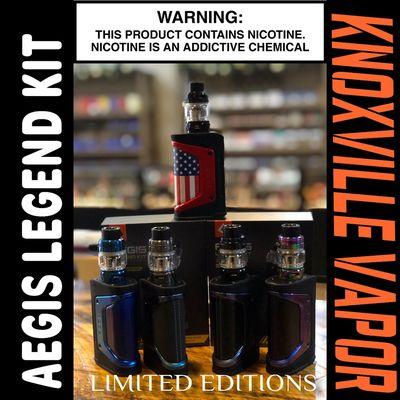 NEW NEW NEW!
#knoxvillevapor #TSFA #LeadByExample #VTA #No2Minors #aegislegend #geekvape