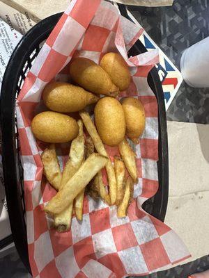 Kids mini corn dogs