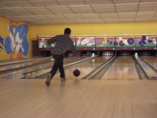 Some of the lanes at Elgin Lanes.