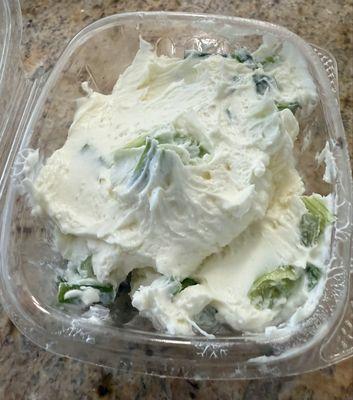 Scallion cream cheese 4oz (1/4 pound)